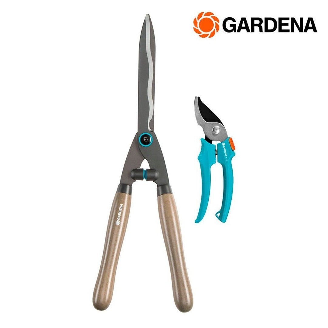 Gardena Set tagliasiepi Naturecut + forbici classiche