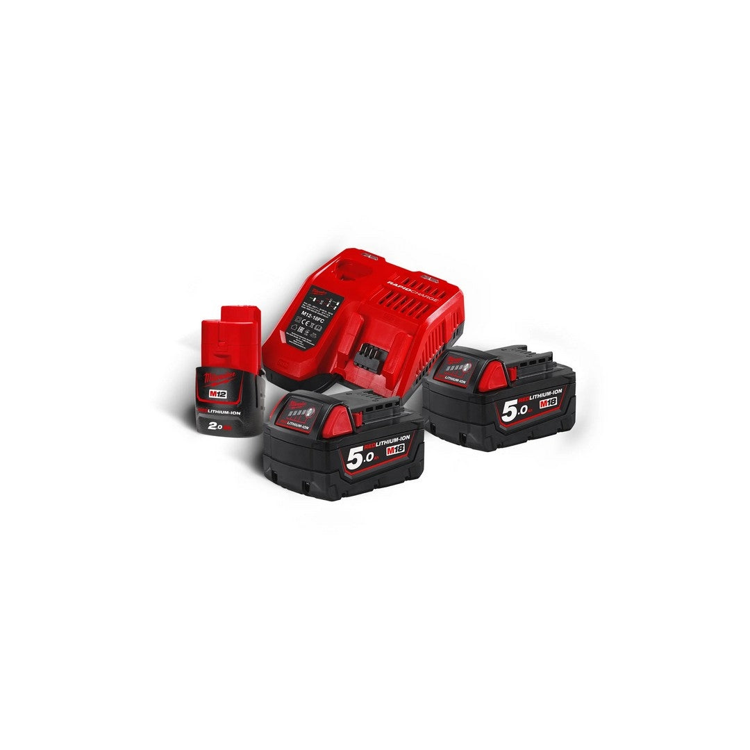 Milwaukee Energy Pack M18™ 2 x 5.0 Ah (18V) + 1 x 2 Ah (12V) Extra - 4933459217