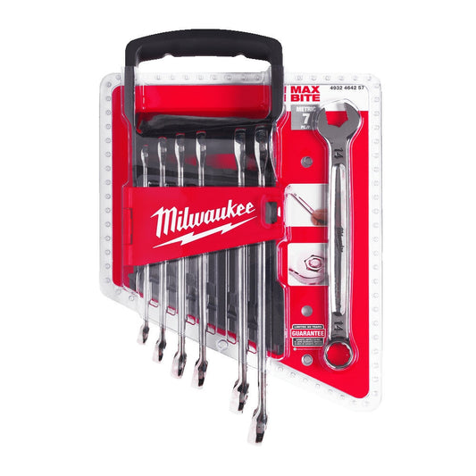 Milwaukee Set Metrico Chiavi Combinate Maxbite - 7 Pezzi