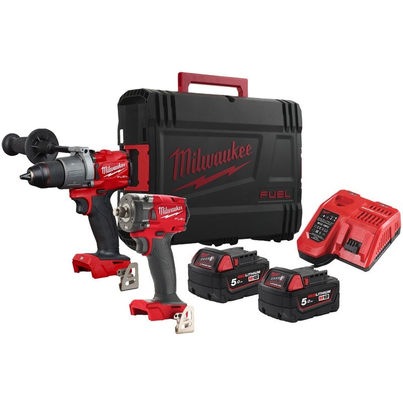 Milwaukee Kit M18 FUEL™ Trapano con Percussione + Avvitatori ad Impulsi (18V)