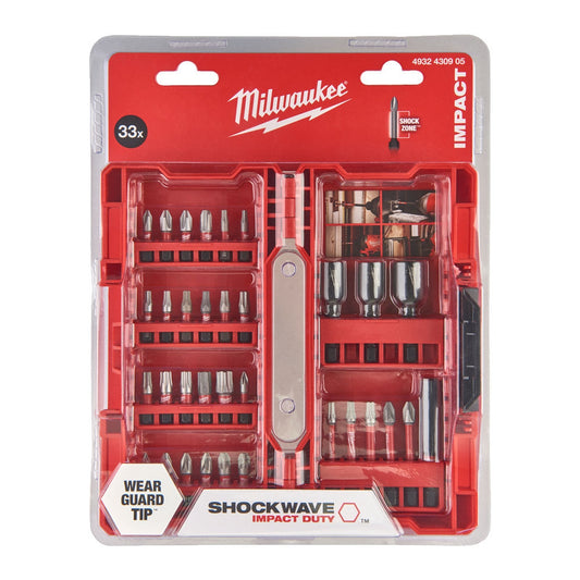 Milwaukee Set 33 Pezzi Shockwave Per Avvitatori Ad Impulsi