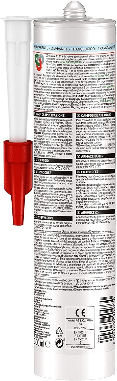 Pattex Sigillante Silicone Edile  SL620 Grigio RAL7004 300ml